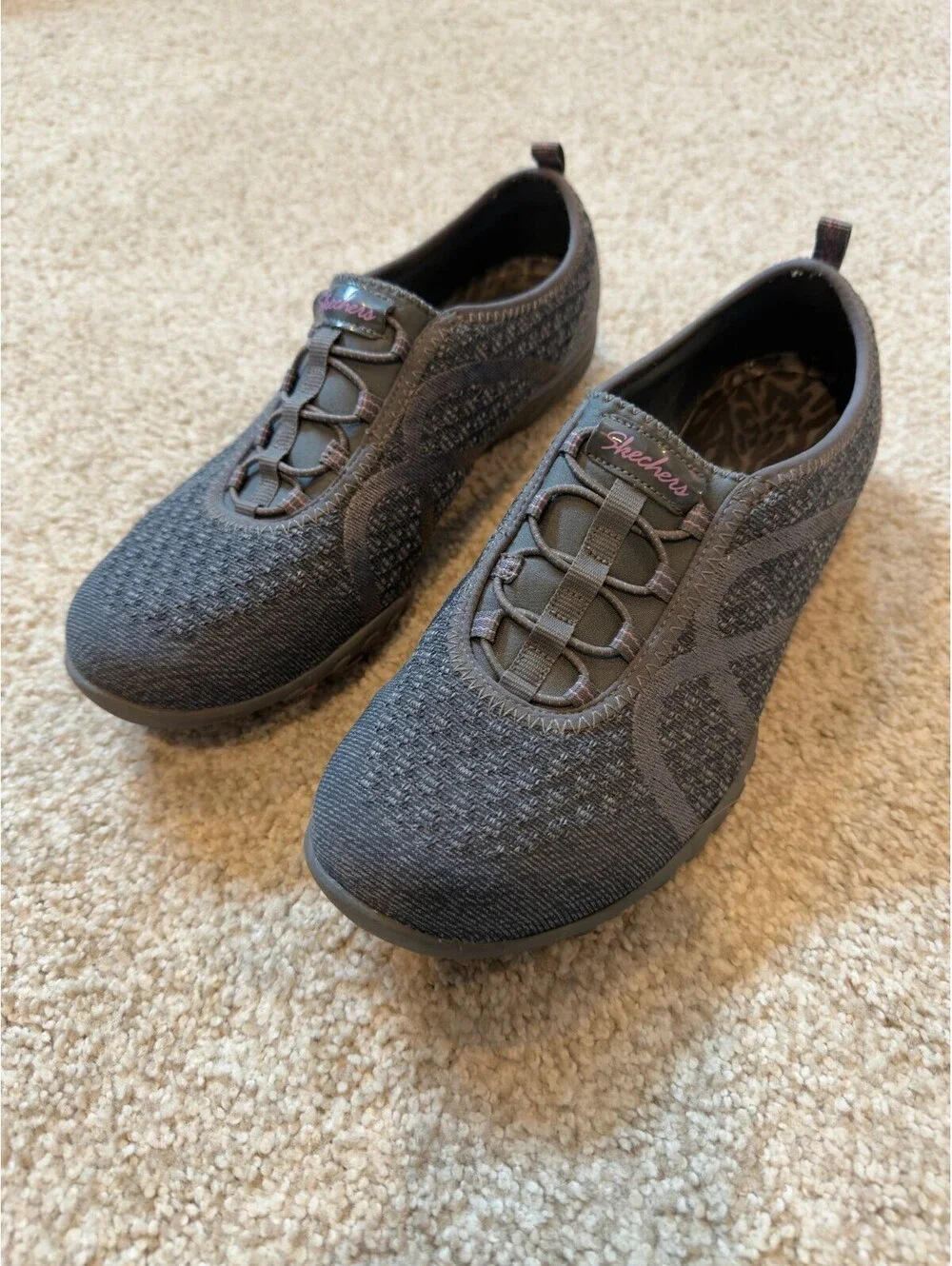 Skechers EZ Flex 3.0 Women's Size 9.5 Gray Memory Foam Slip On Walking Shoes